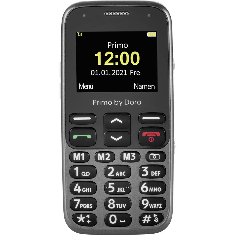 Primo by DORO 218 telefon pro seniory tlačítko SOS černá