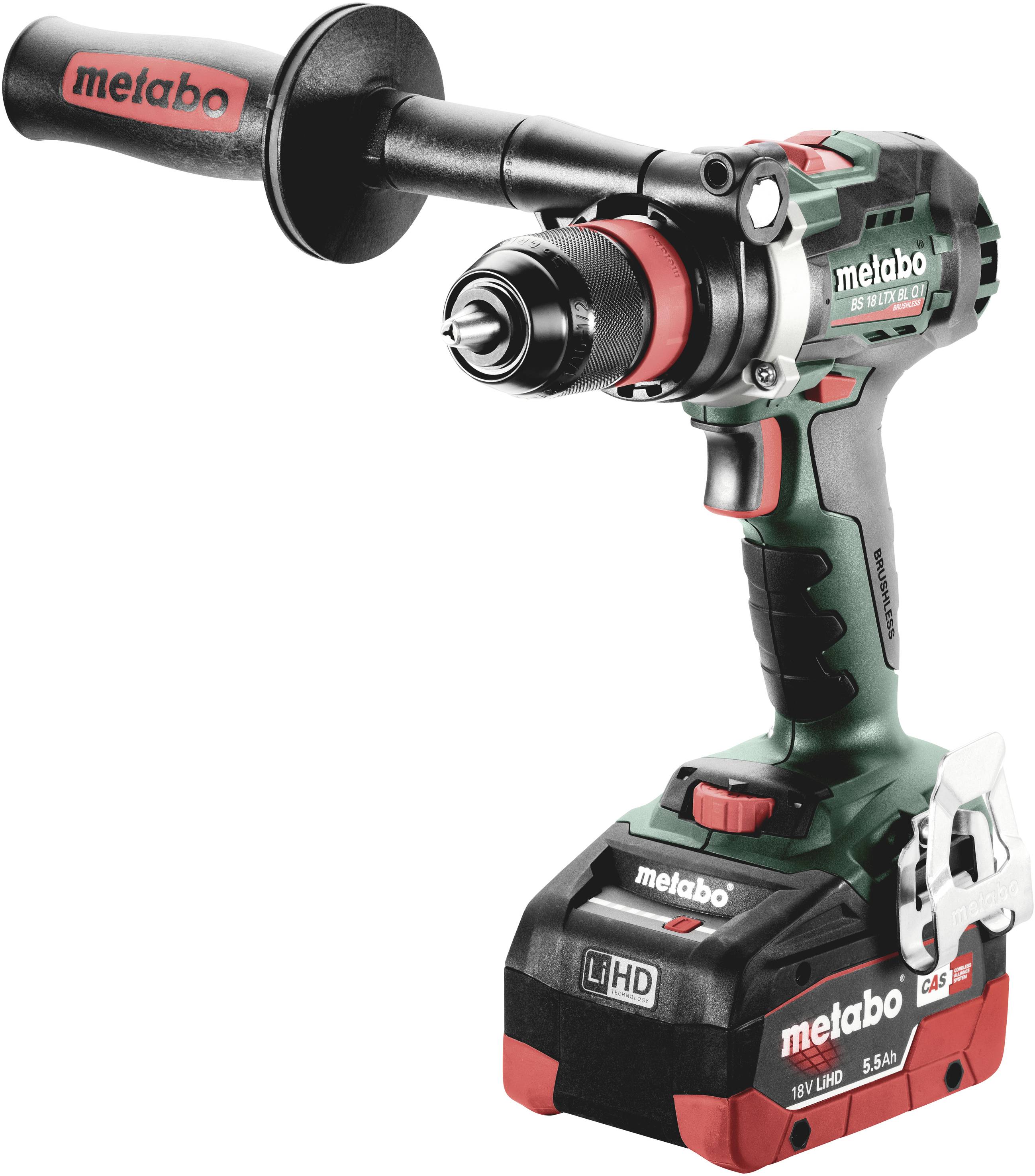 Metabo BS 18 LTX BL Q I 602359660 Borrskruvdragare batteri 18 V 5.5 Ah Li-Ion inkl. 2x batterier, inkl. v&auml;ska, inkl. laddare