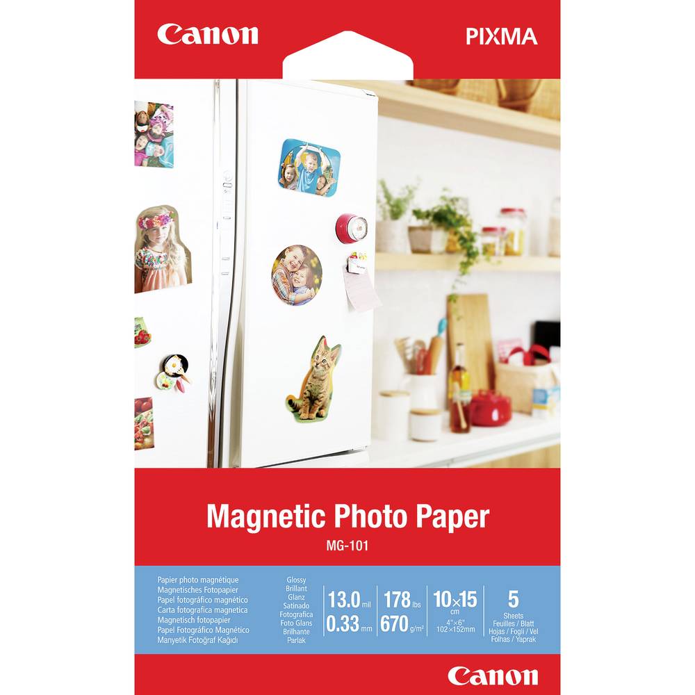 Canon MG-101 3634C002 fotografický papír 10 x 15 cm 670 g/m² 5 listů magnetická zadní strana