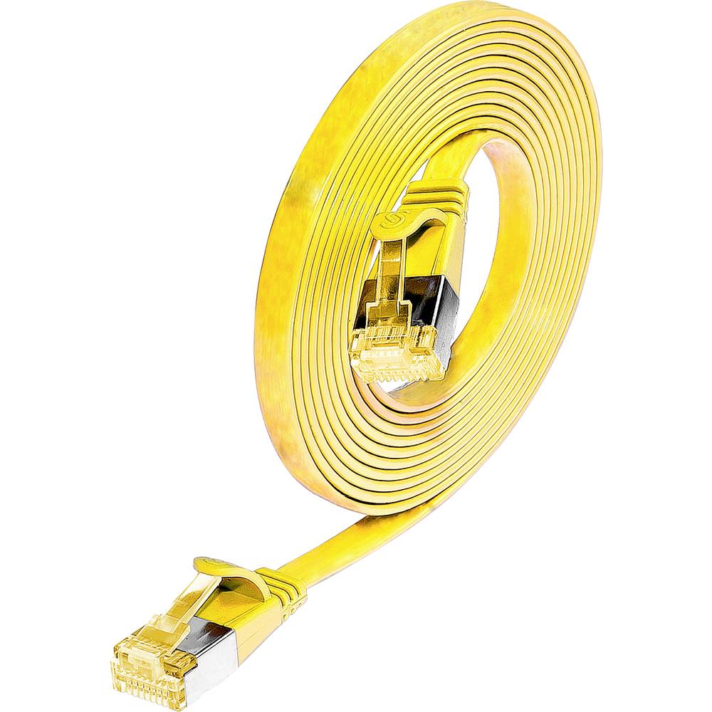 Wirewin 9120042366757 RJ45 síťové kabely, propojovací kabely CAT 6A U/FTP 0.25 m žlutá 1 ks
