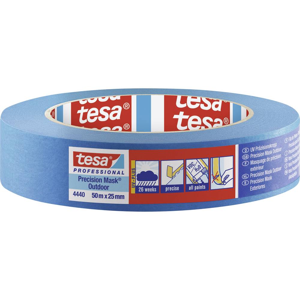 tesa PRECISION OUTDOOR 04440-00001-00 krepová lepicí páska tesa® Professional modrá (d x š) 50 m x 25 mm 1 ks