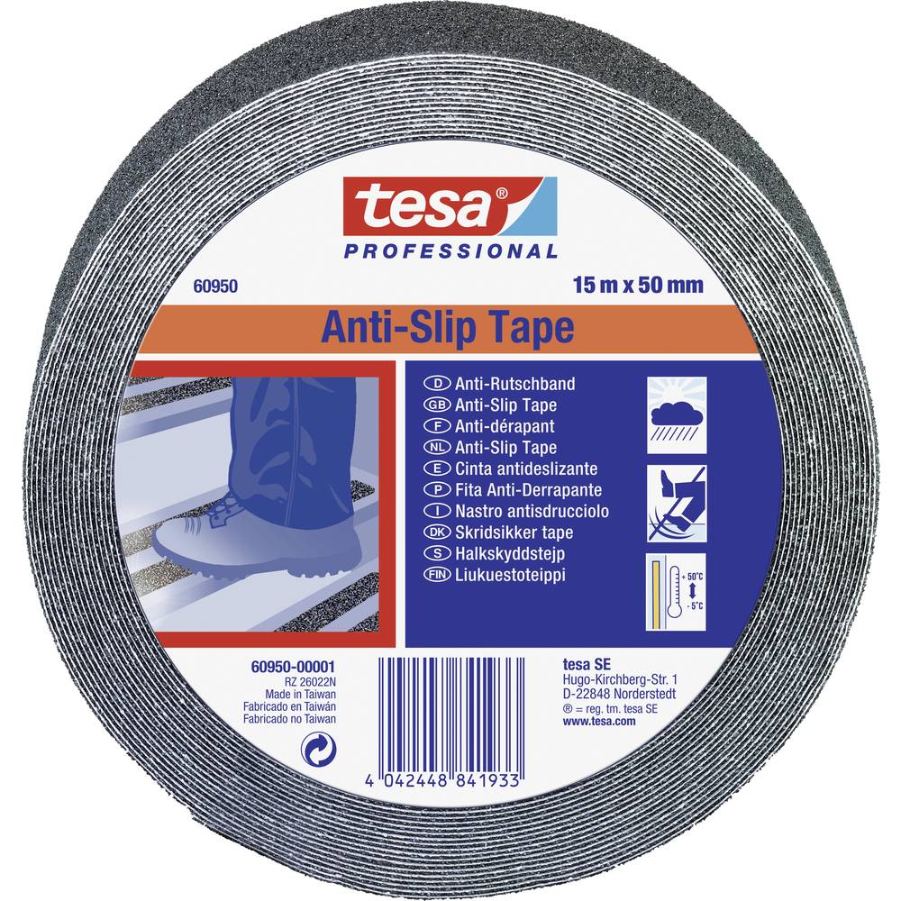 tesa 60950 60950-00001-00 protiskluzová páska tesa® Professional černá (d x š) 15 m x 50 mm 1 ks