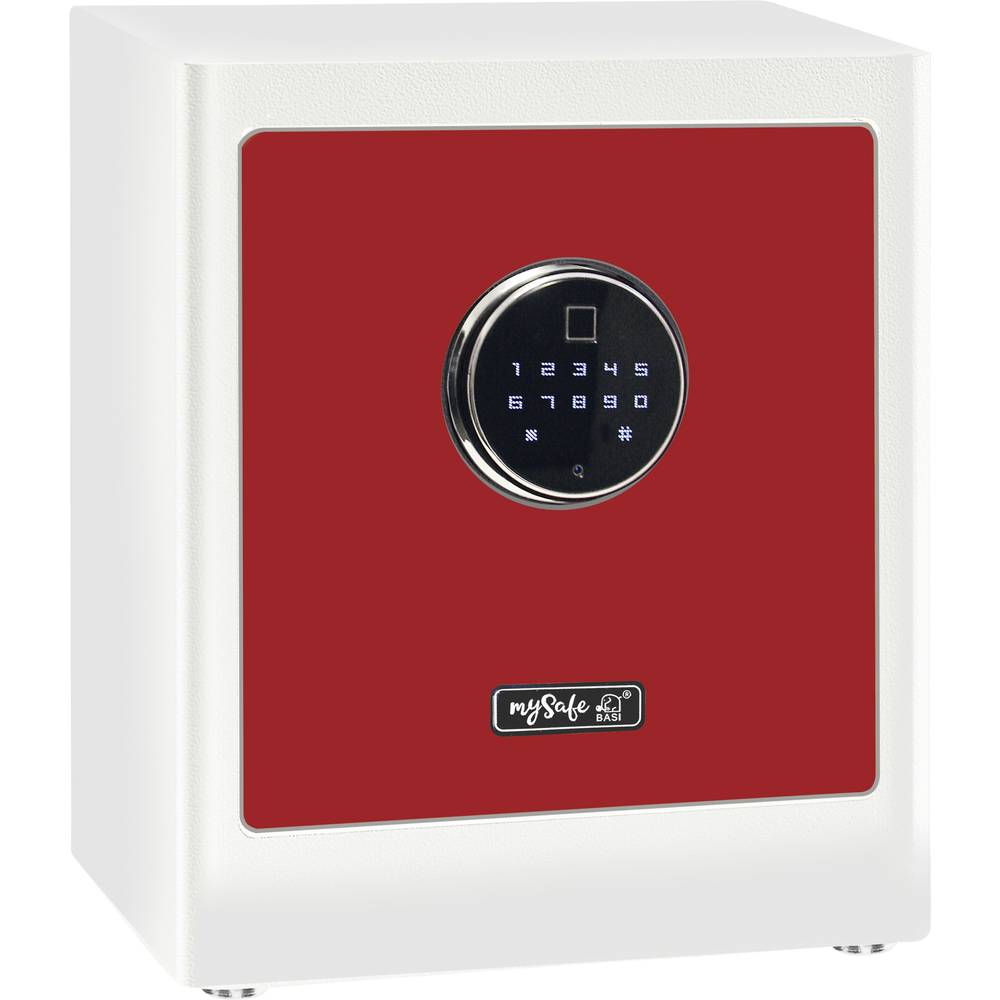 Basi 2020-0000-1014 mySafe Premium 350 nábytkový trezor na heslo, zámek s otiskem prstu bíločervená