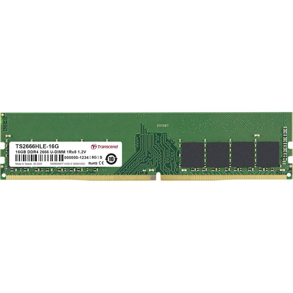 Transcend Modul RAM pro PC DDR4 16 GB 1 x 16 GB 2666 MHz 288pin DIMM CL19 TS2666HLE-16G