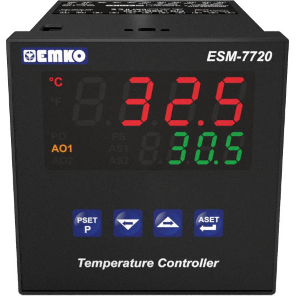 Emko ESM-7720.2.20.0.1/01.02/0.0.0.0 2bodový, P, PI, PD, PID termostat Pt100, J , K, R , S , T -200 do 1700 °C relé 5 A,