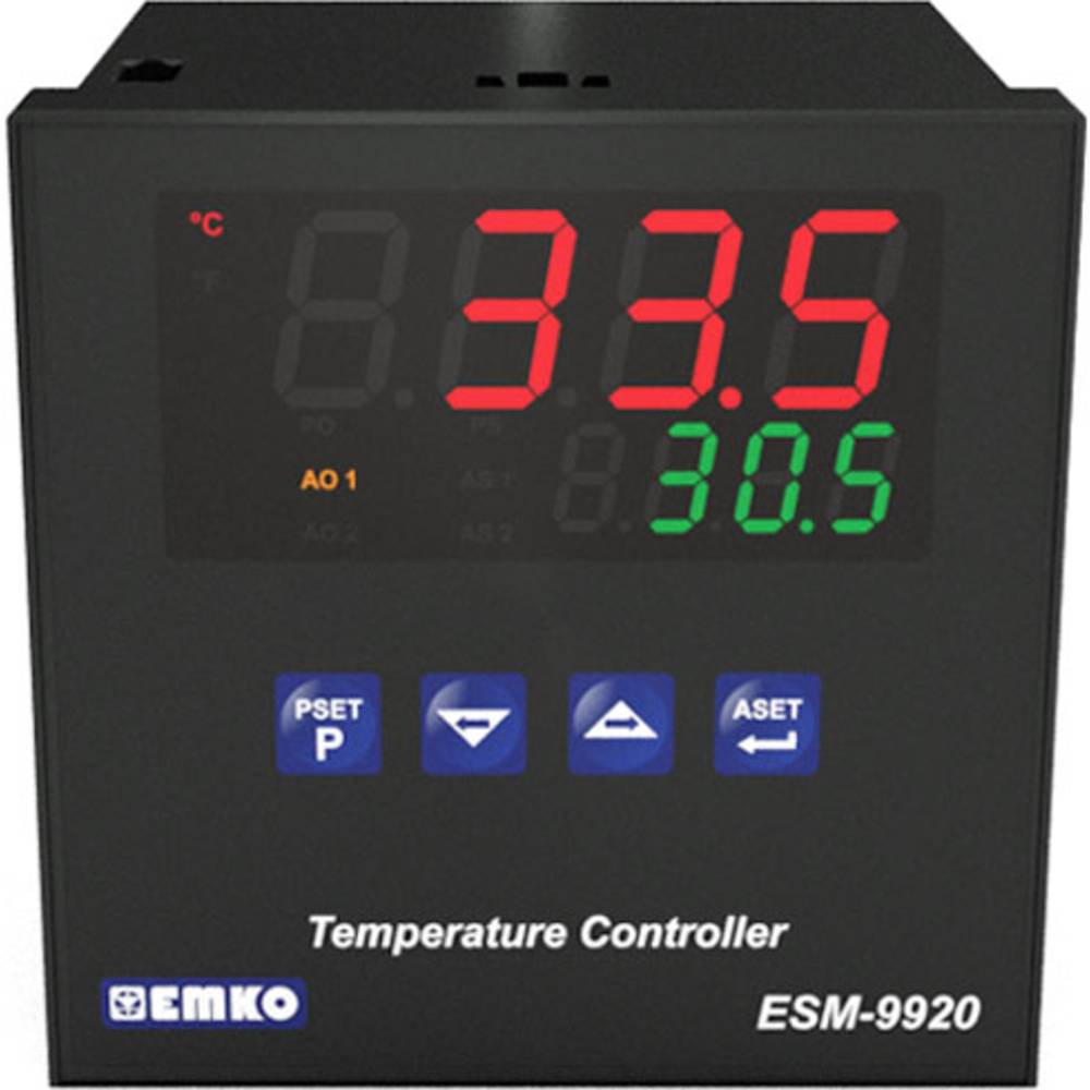 Emko ESM-9920.2.20.0.1/01.02/0.0.0.0 2bodový, P, PI, PD, PID termostat Pt100, J , K, R , S , T -200 do 1700 °C relé 5 A,