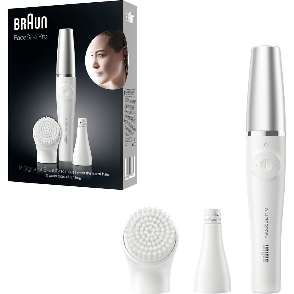 Braun FaceSpa Pro SE910 2-in-1 Beatuy-Gerät zur Gesichts-Epilation epilátor bílá, stříbrná