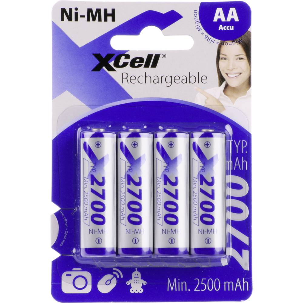 XCell X2700AA B4 akumulátor AA, Ni-MH, 2700 mAh, 1.2 V, 4 ks