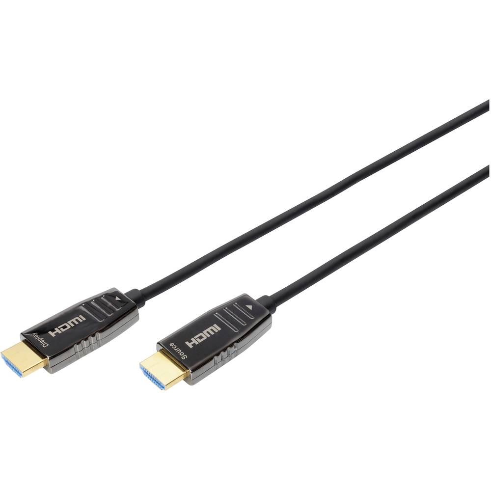 Digitus HDMI kabel Zástrčka HDMI-A, Zástrčka HDMI-A 15.00 m černá AK-330126-150-S 8K UHD, dvoužilový stíněný HDMI kabel