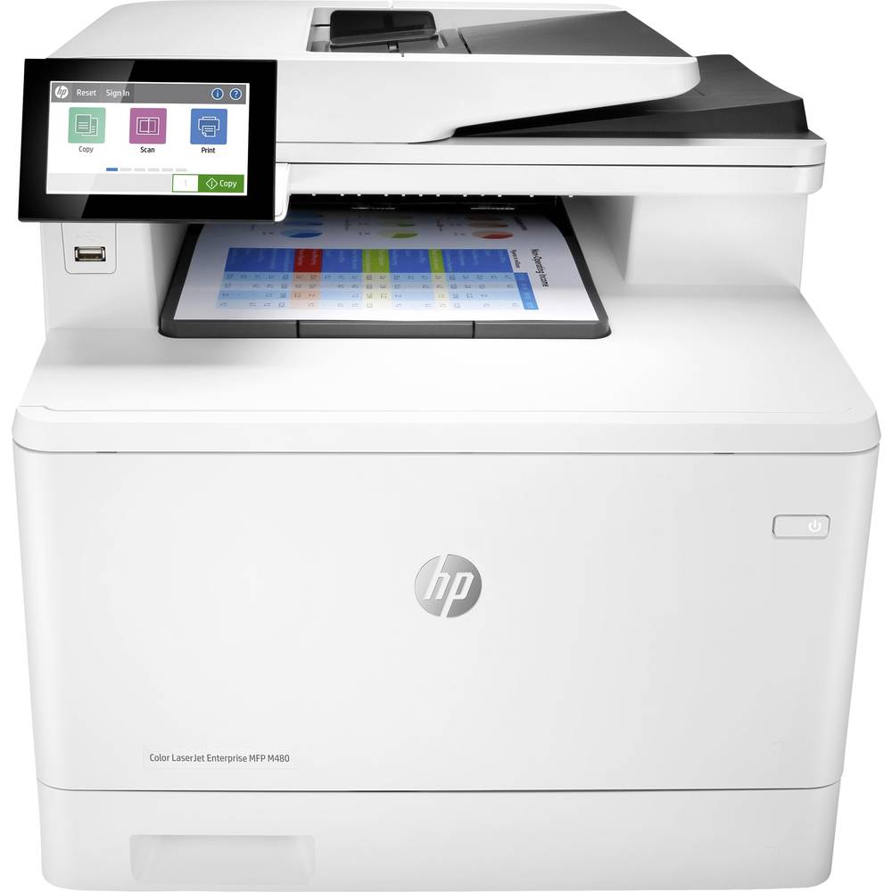 HP Color LaserJet Enterprise M480f MFP barevná laserová multifunkční tiskárna A4 tiskárna, skener, kopírka, fax ADF, dup
