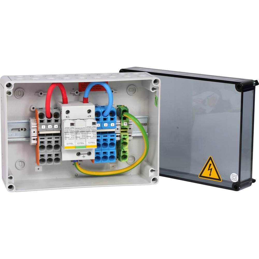 Citel 158111 GAK1.K3x16.K1x16.51VG-12 připojovací box s přepěťovou ochranou Přepětová ochrana pro: fotovoltaické zařízen