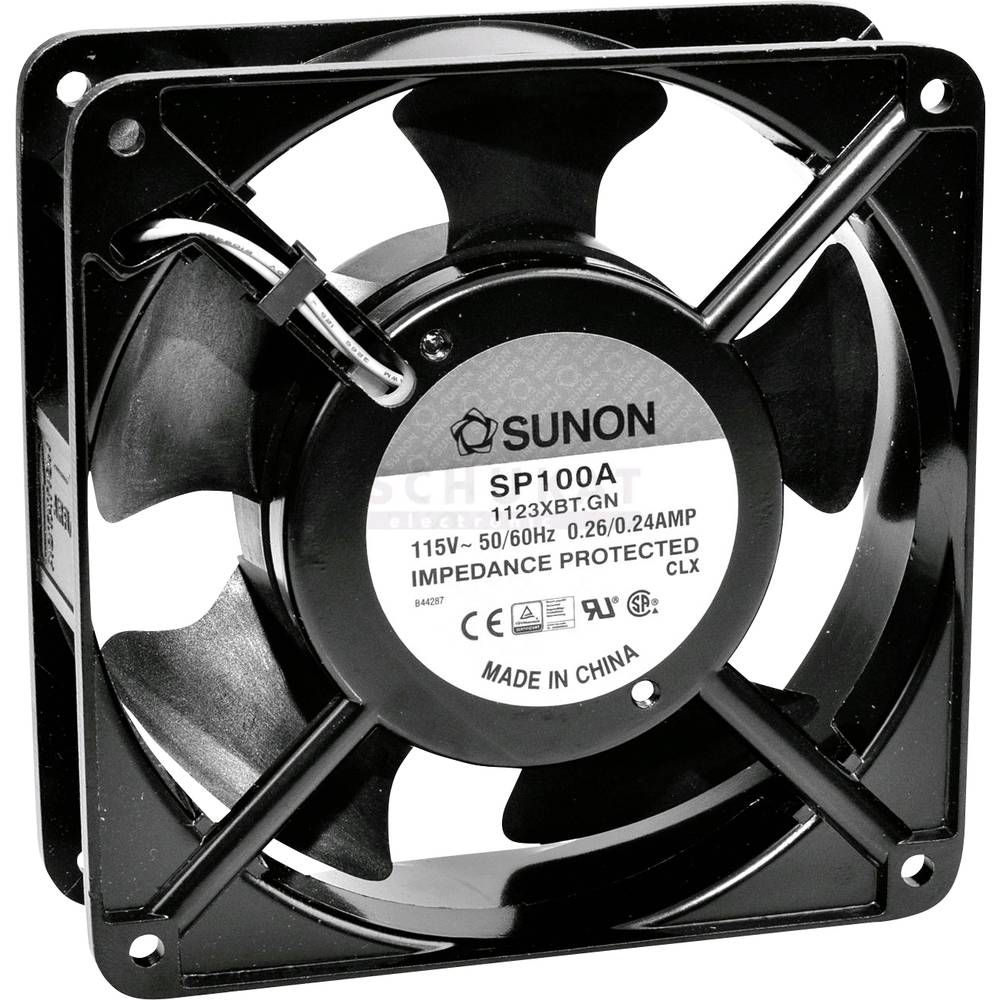 Sunon DP200A2123XBL axiální ventilátor, 230 V/AC, 164.76 m³/h, (d x š x v) 120 x 120 x 38 mm, DP200A2123XBL