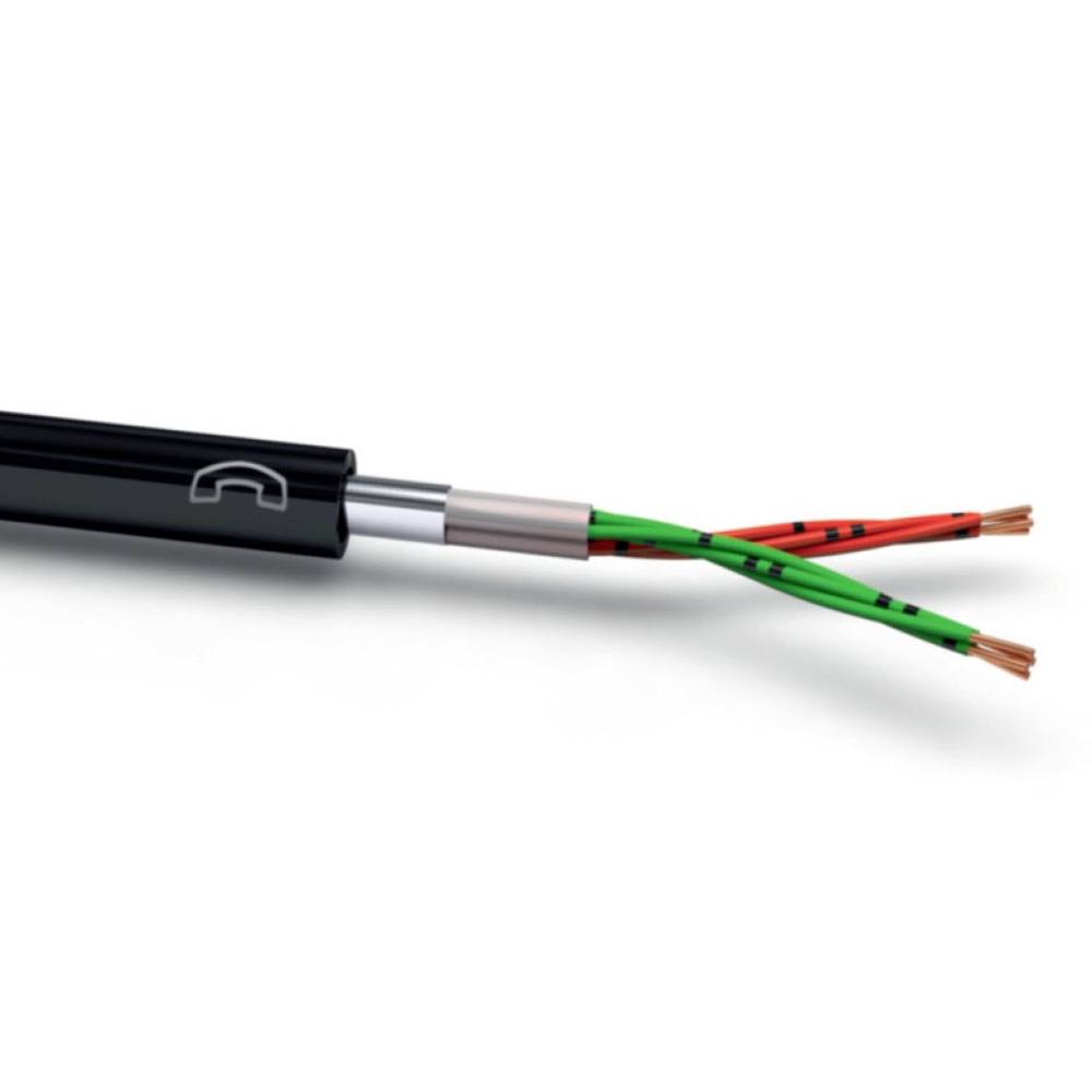 VOKA Kabelwerk 10357400 kabel pro požární hlásiče A-2Y(L)2Y 20 x 2 x 0.60 mm² černá (RAL 9005) 100 m