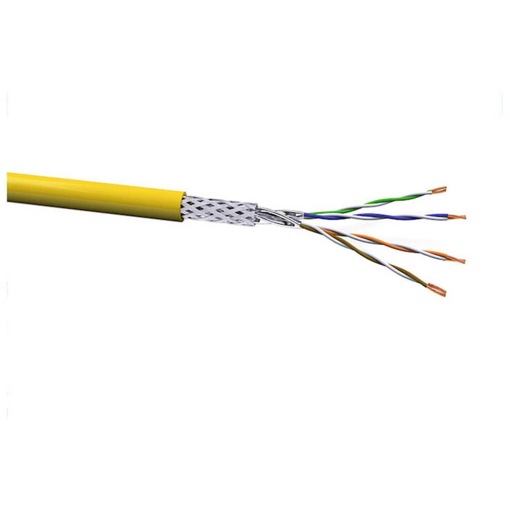 VOKA Kabelwerk 18020231 ethernetový síťový kabel CAT 7a S/FTP 4 x 2 x 0.324 mm² žlutá 500 m
