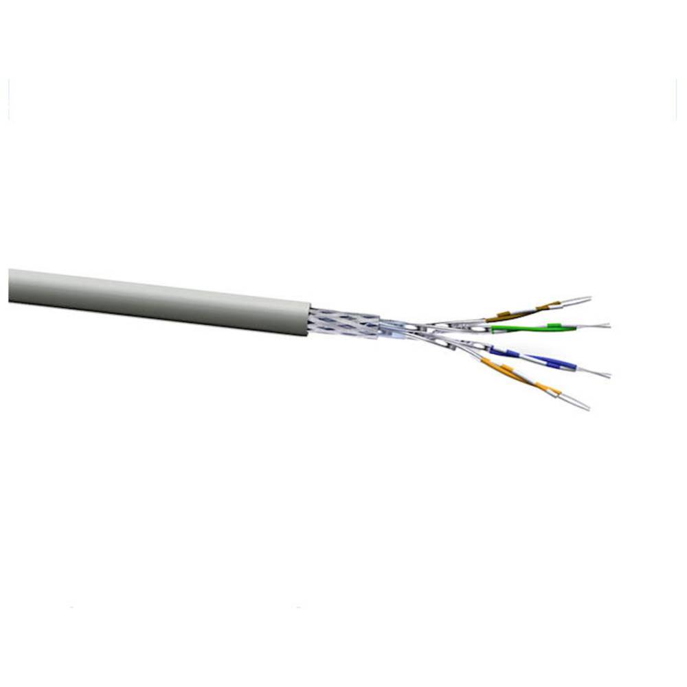 VOKA Kabelwerk 10256600 ethernetový síťový kabel CAT 7 S/FTP 4 x 2 x 0.128 mm² šedá (RAL 7035) 500 m