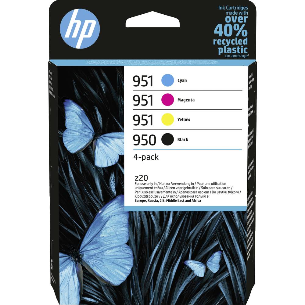 HP Inkoustová kazeta 950 originál balení po 4 ks černá, azurová, purpurová, žlutá 6ZC65AE
