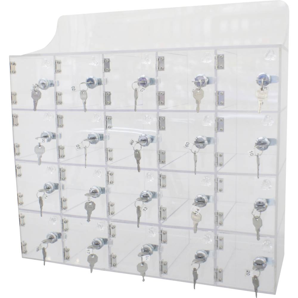 VISO CAS20TEL Skříňka s uzamykatelnými zásuvkami akryl se zámkem na klíč