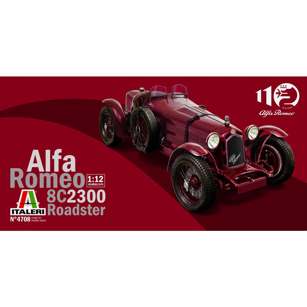 Italeri 4708 Alfa Romeo 8C/2300 1931-33 model auta, stavebnice 1:12