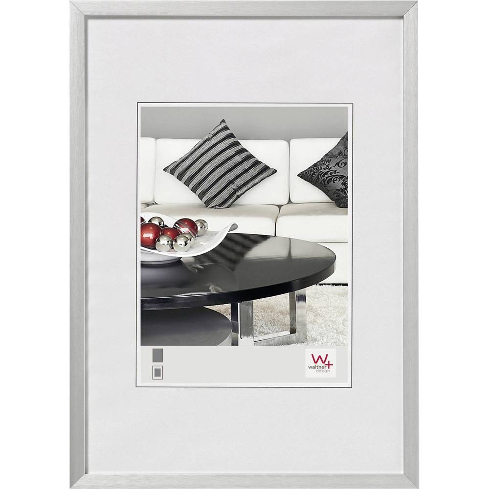 walther+ design AJ318S vyměnitelný fotorámeček Formát papíru: 13 x 18 cm stříbrná