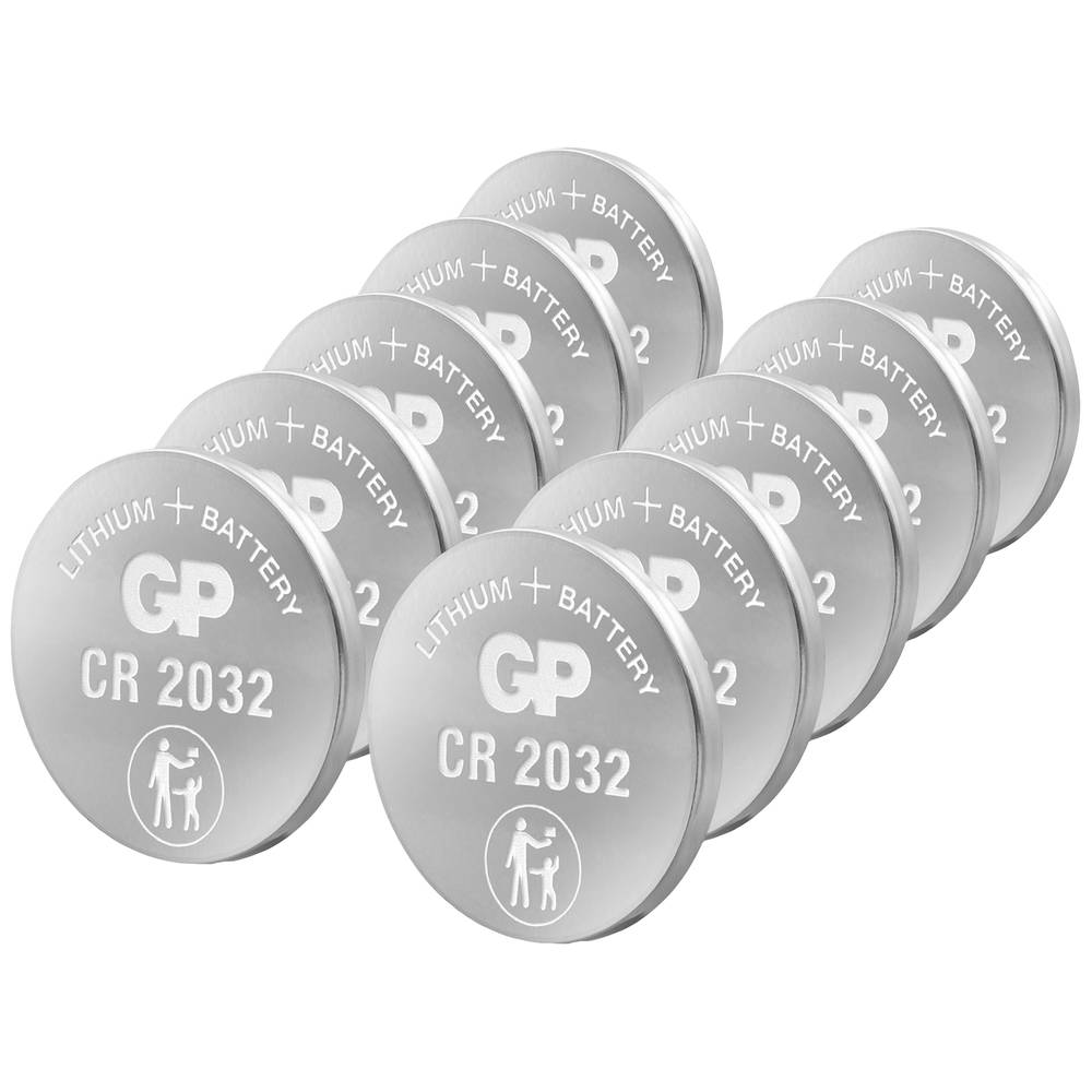 GP Batteries knoflíkový článek CR 2032 3 V 10 ks lithiová GPCR2032STD900C10