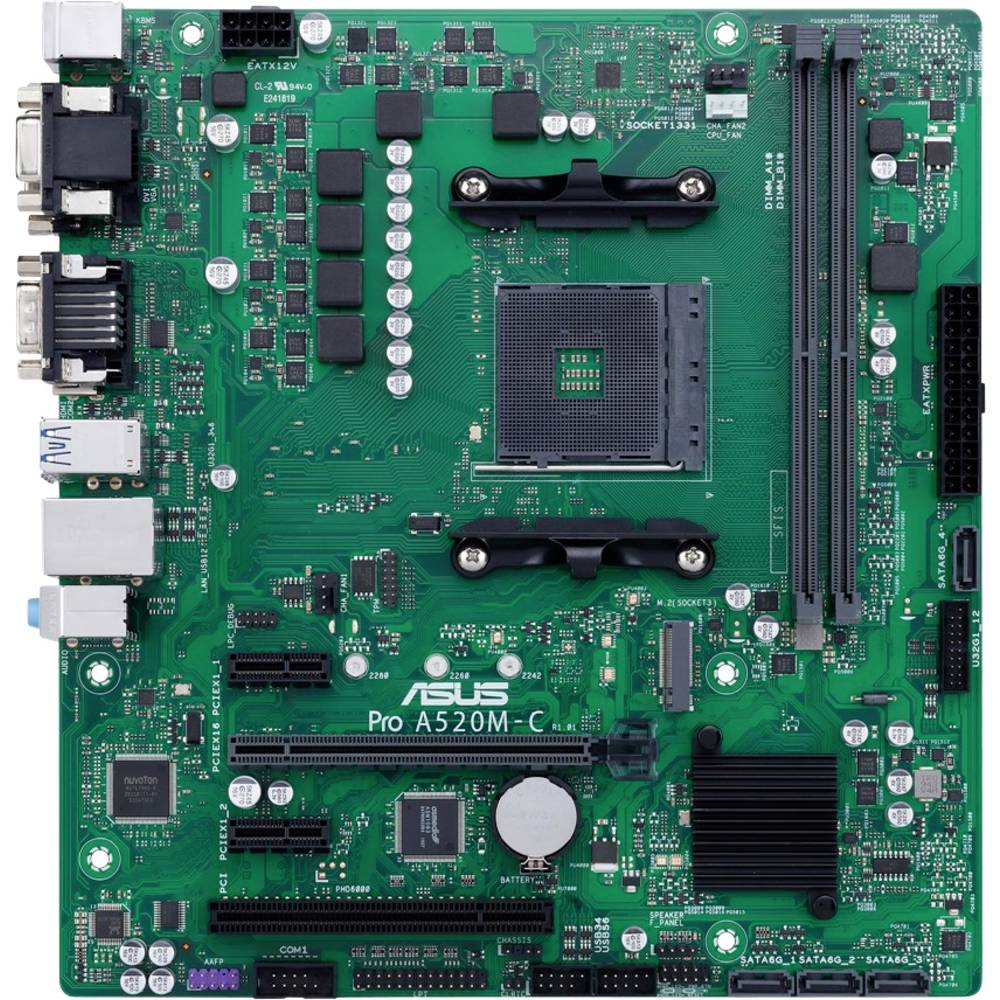 Asus PRO A520M-C/CSM Základní deska Socket (PC) AMD AM4 Tvarový faktor Micro-ATX Čipová sada základní desky AMD® A520
