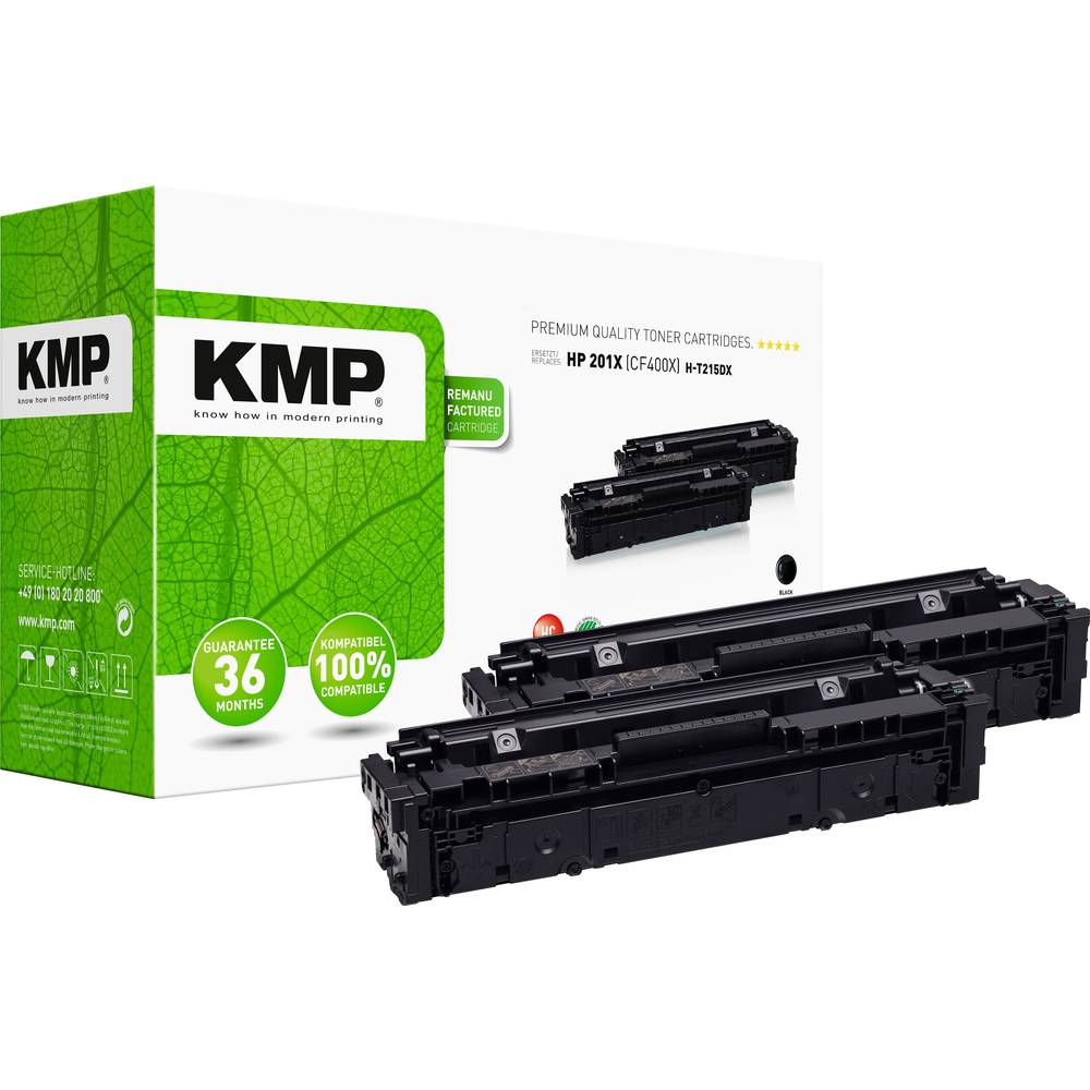 KMP Toner náhradní HP HP 201X (CF400X) kompatibilní Dual černá 2800 Seiten H-T215DX 2536,3021