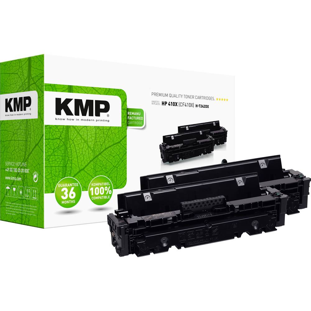KMP H-T242XD Toner Dual náhradní HP HP 410X (CF410X) černá kompatibilní sada 2 ks. toneru