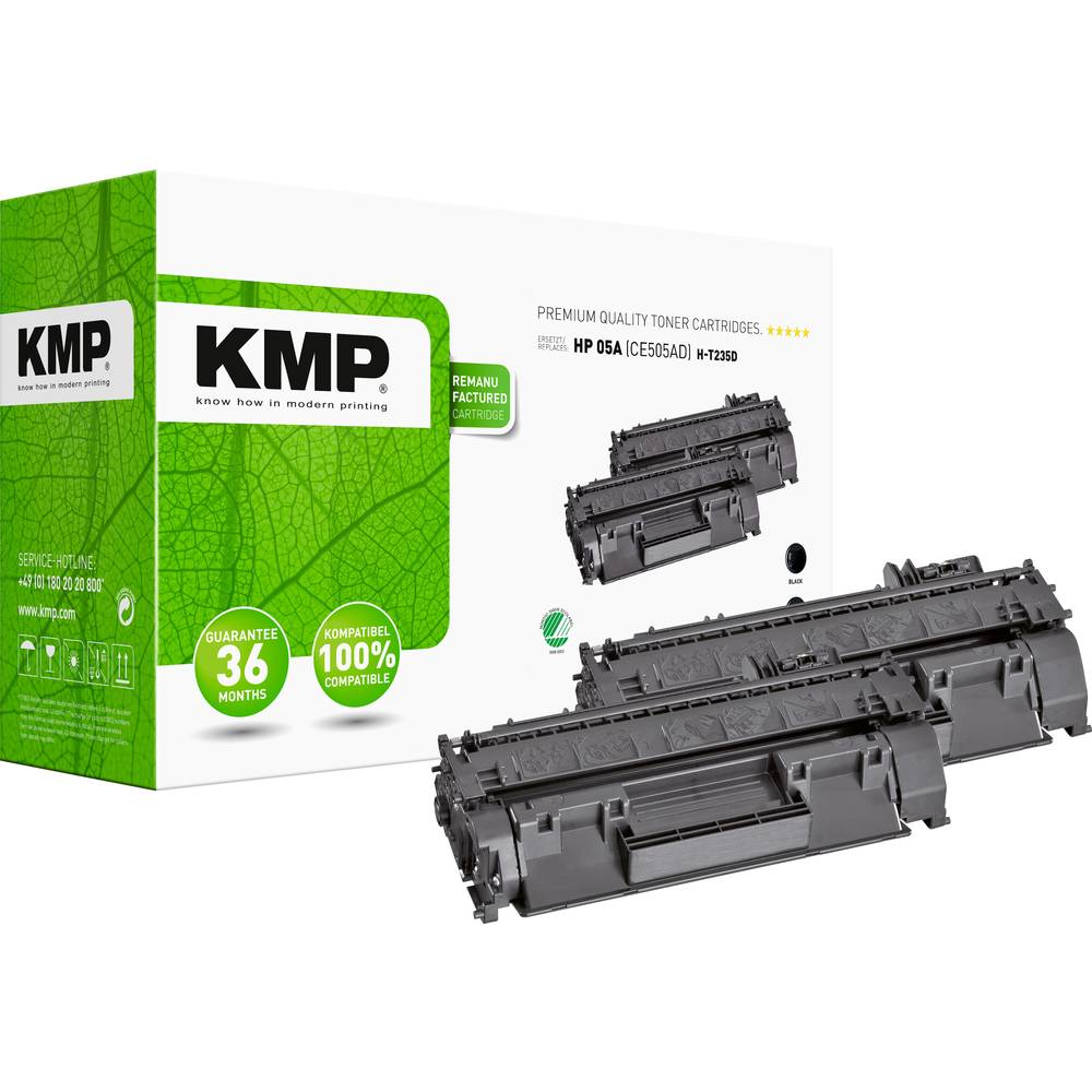 KMP H-T235D Toner Dual náhradní HP HP 05A (CE505A) černá kompatibilní sada 2 ks. toneru
