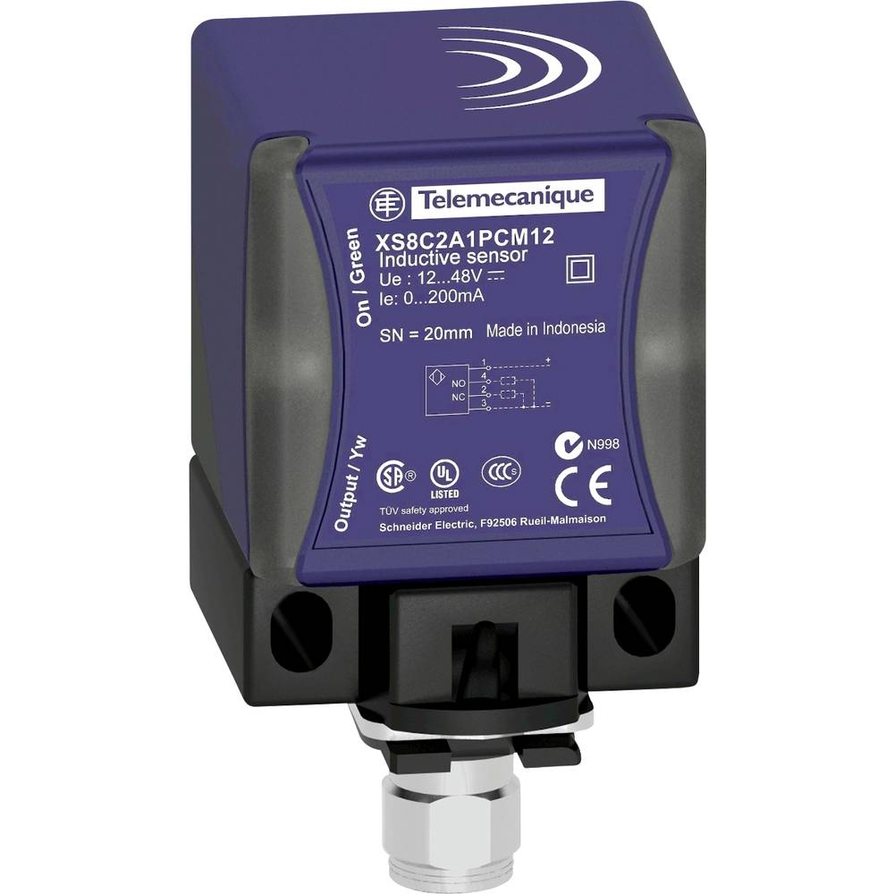 Schneider Electric indukční senzor přiblížení nezarovnaná digitální , PNP XS8C2A4PCM12