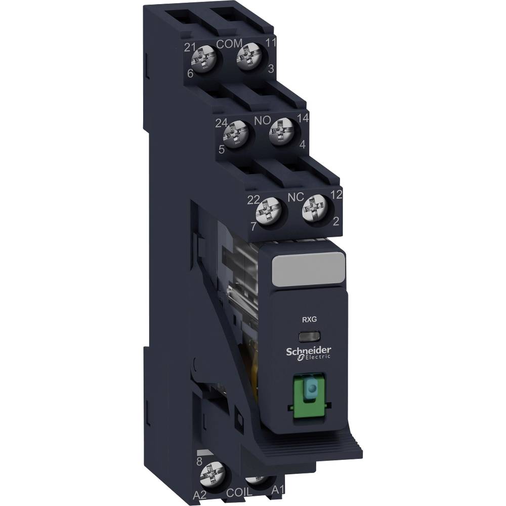 Schneider Electric RXG21BDPV relé s rozhraním Jmenovité napětí: 24 V/DC Spínací proud (max.): 5 A 2 přepínací kontakty 3