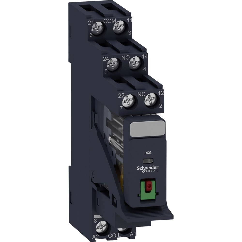 Schneider Electric RXG21B7PV relé s rozhraním Jmenovité napětí: 24 V/AC Spínací proud (max.): 5 A 2 přepínací kontakty 3