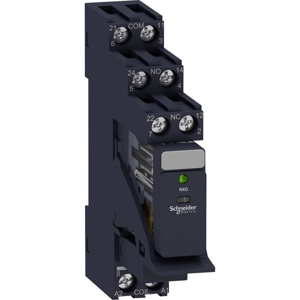 Schneider Electric RXG23BDPV relé s rozhraním Jmenovité napětí: 24 V/DC Spínací proud (max.): 5 A 2 přepínací kontakty 3