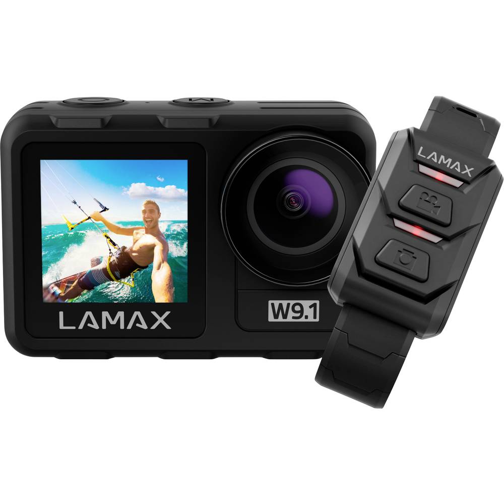 Lamax W9.1 Sportovní outdoorová kamera 4K, vč. stativu, odolné proti vodě, časová prodleva, zpomalený pohyb, odolné prot