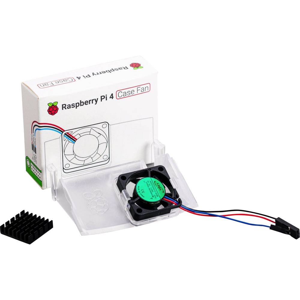 Raspberry Pi® RB-Case-Fan aktivní ventilátor Vhodné pro (vývojové sady): Raspberry Pi bílá