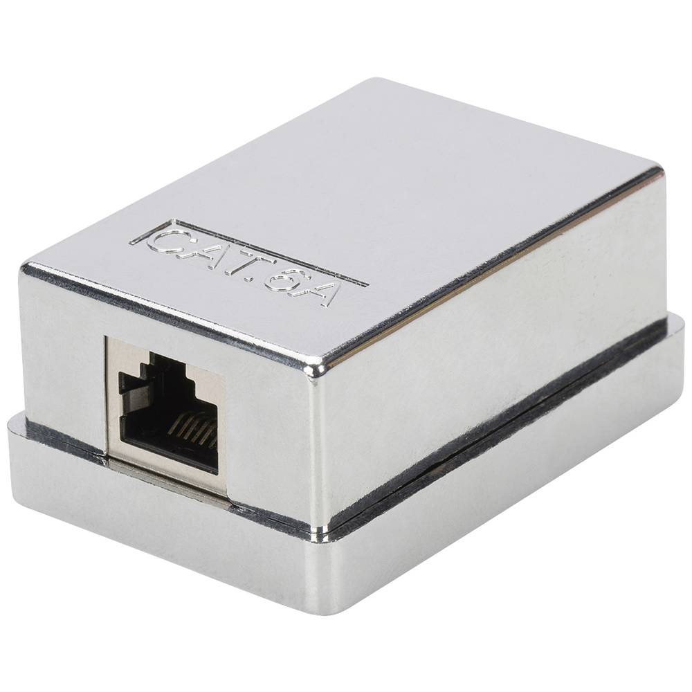 Digitus síťová zásuvka na omítku CAT 6A 1 port stříbrná