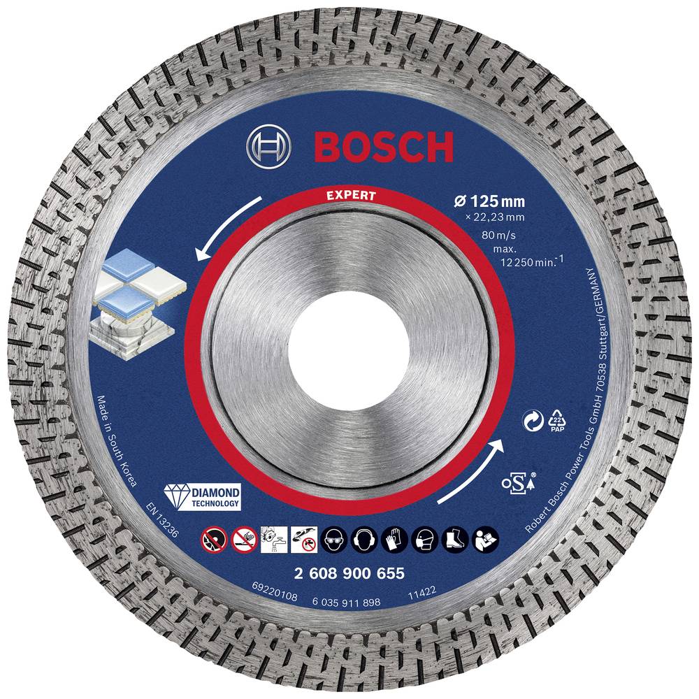 Bosch Accessories 2608900655 EXPERT HardCeramic diamantový řezný kotouč Průměr 125 mm Ø otvoru 22.23 mm kámen, beton, ci