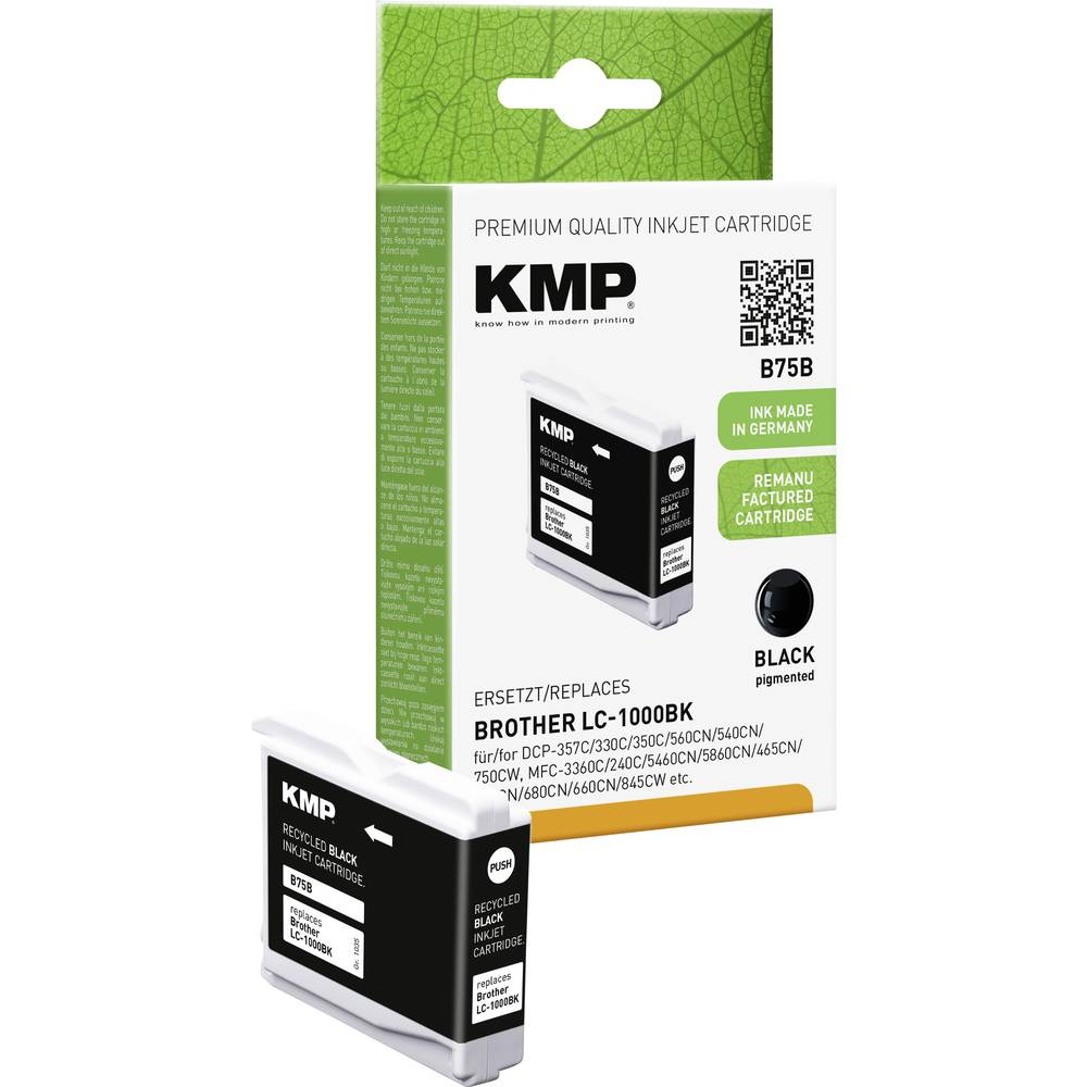 KMP Ink náhradní Brother LC-1000BK kompatibilní černá B75B 1035,4001