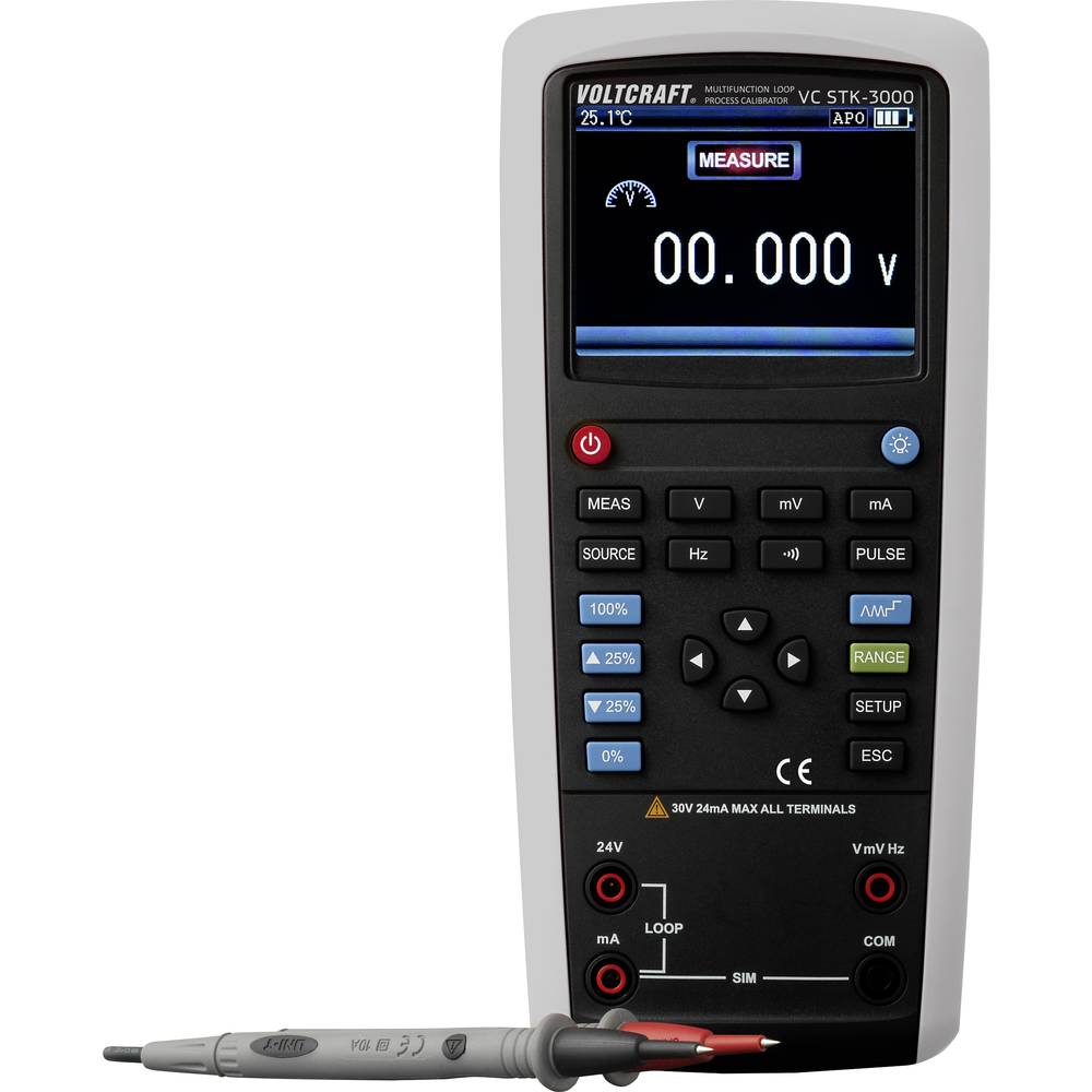 VOLTCRAFT VC STK-3000 kalibrátor, napětí, proud, frekvence, akumulátor Mignon AA (6x), součástí dodávky