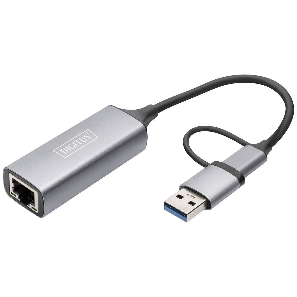 Digitus DN-3028 síťový adaptér 2.5 GBit/s USB, USB 3.0, USB 3.1 (Gen 1x1) , USB 3.2 (Gen 1x1) , USB 3.2 Gen 1 (USB 3.0),