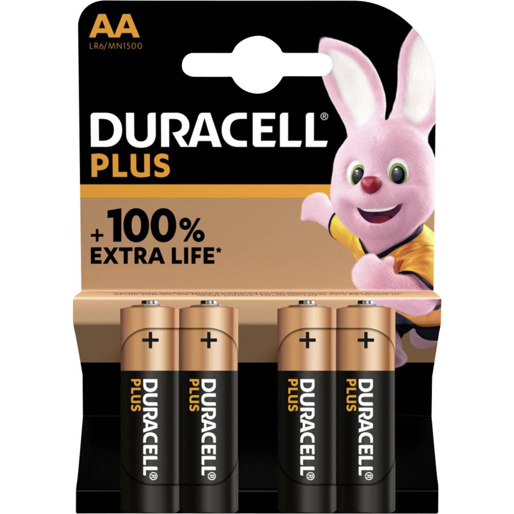 Duracell Plus-AA K4 tužková baterie AA alkalicko-manganová 1.5 V 4 ks