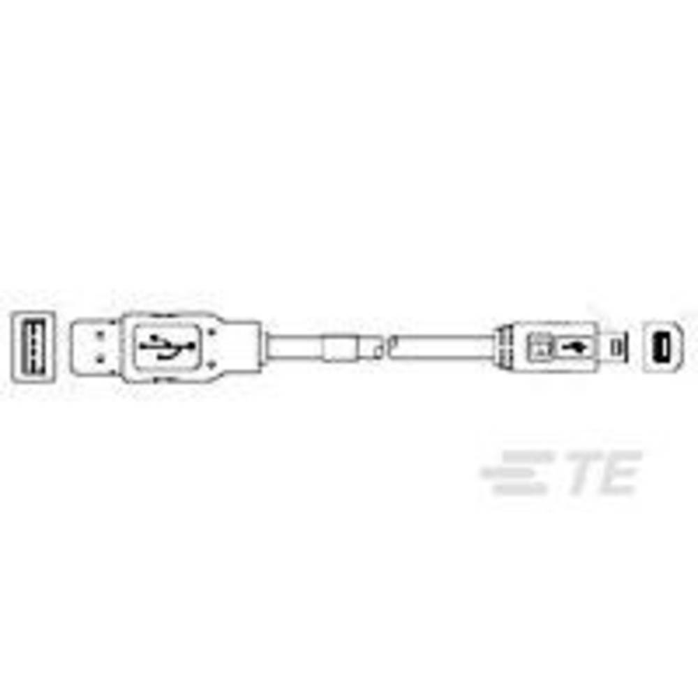 TE Connectivity USB kabel USB-A zástrčka, USB-B zásuvka 1.30 m 1487587-2