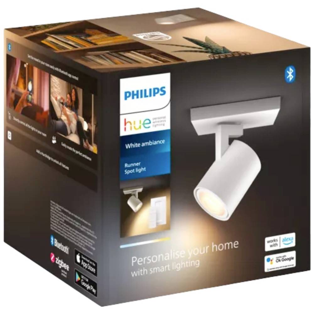 Philips Lighting Hue LED stropní reflektory 871951433820300 Hue White Amb. Runner Spot 1 flg. weiß 350lm inkl. Dimmschal