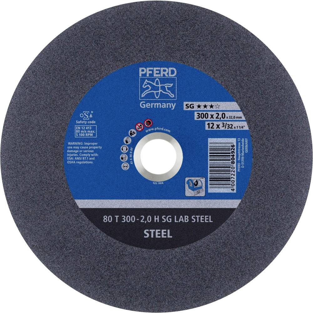 PFERD 80 T 300-2,0 H SG LAB STEEL/32,0 66300100 řezný kotouč rovný 300 mm 20 ks kalená ocel , litina , ocel, ocel, ocelo