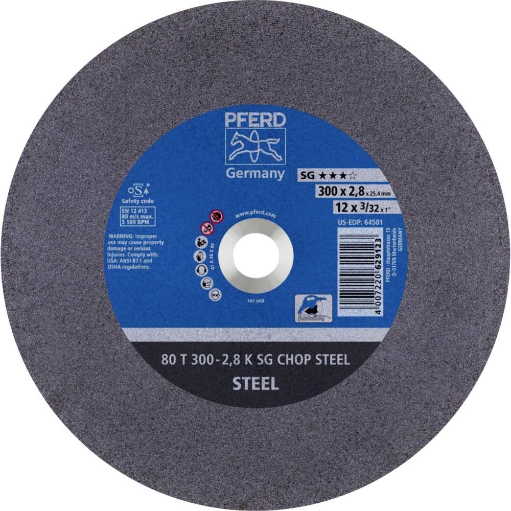 PFERD 80 T 300-2,8 K SG CHOP STEEL/25,4 66323070 řezný kotouč rovný 300 mm 20 ks kalená ocel , ocel