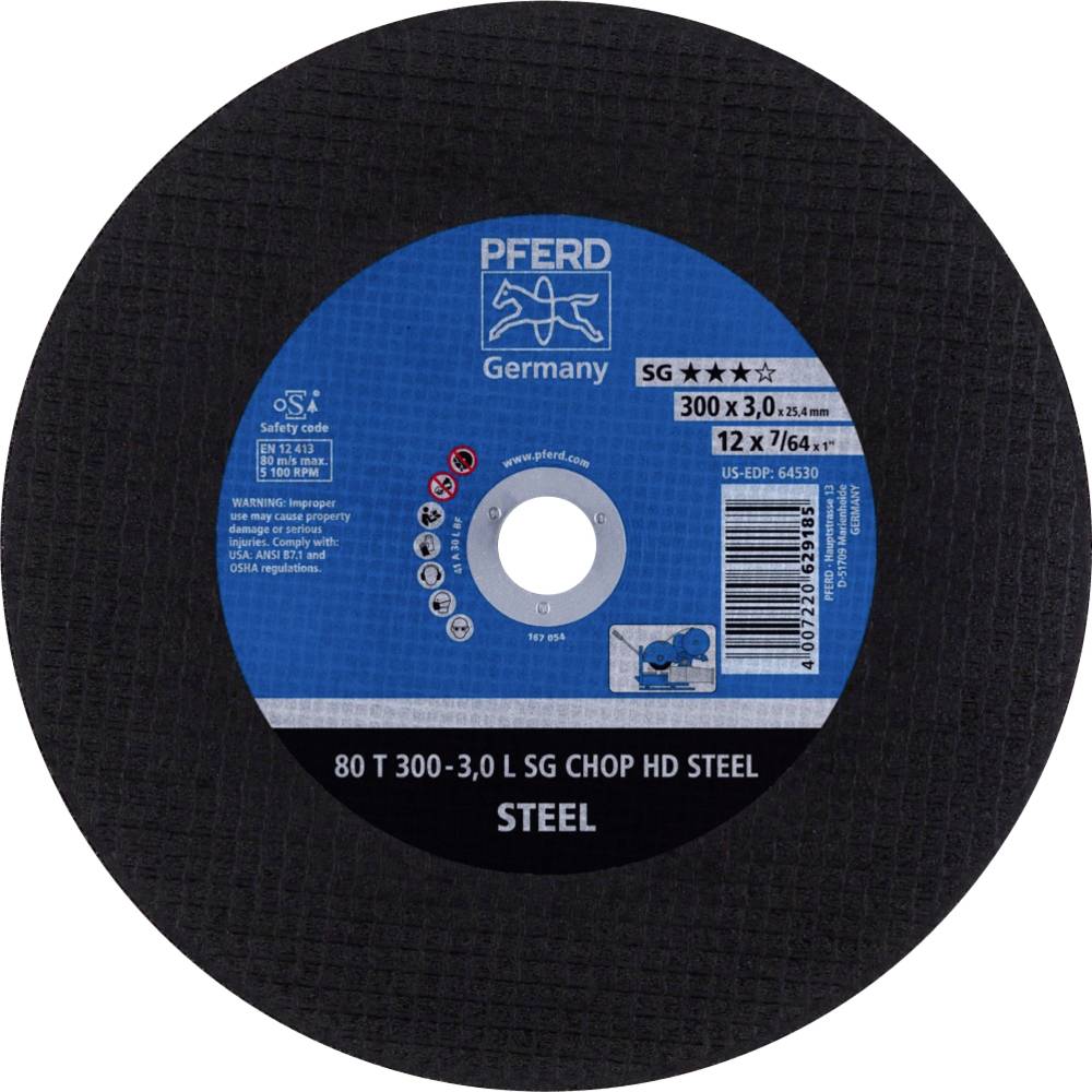 PFERD 80 T 300-3,0 L SG CHOP HD STEEL/25,4 66323080 řezný kotouč rovný 300 mm 20 ks kalená ocel , ocel