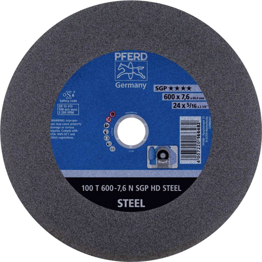 PFERD 100 T 600-7,6 N SGP HD STEEL/60,0 66397706 řezný kotouč rovný 600 mm 5 ks kalená ocel , ocel