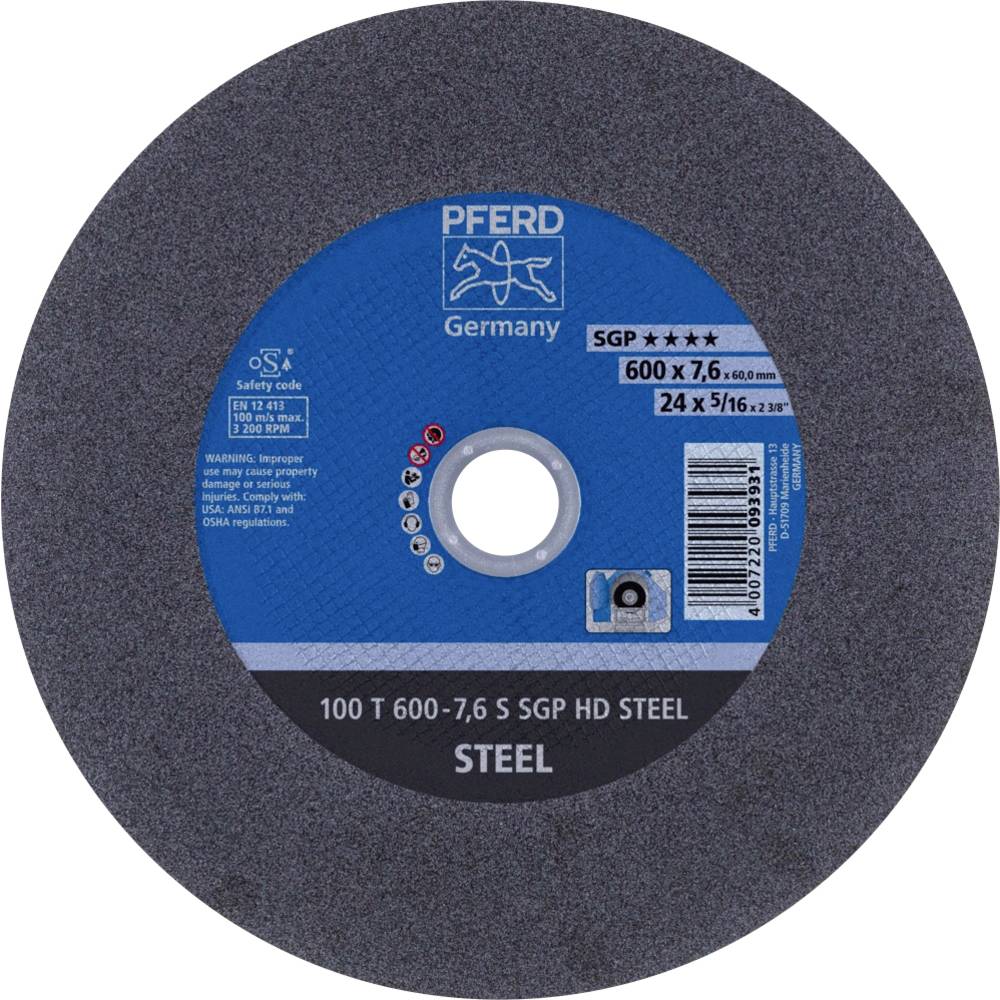 PFERD 100 T 600-7,6 S SGP HD STEEL/60,0 66397707 řezný kotouč rovný 600 mm 5 ks kalená ocel , ocel