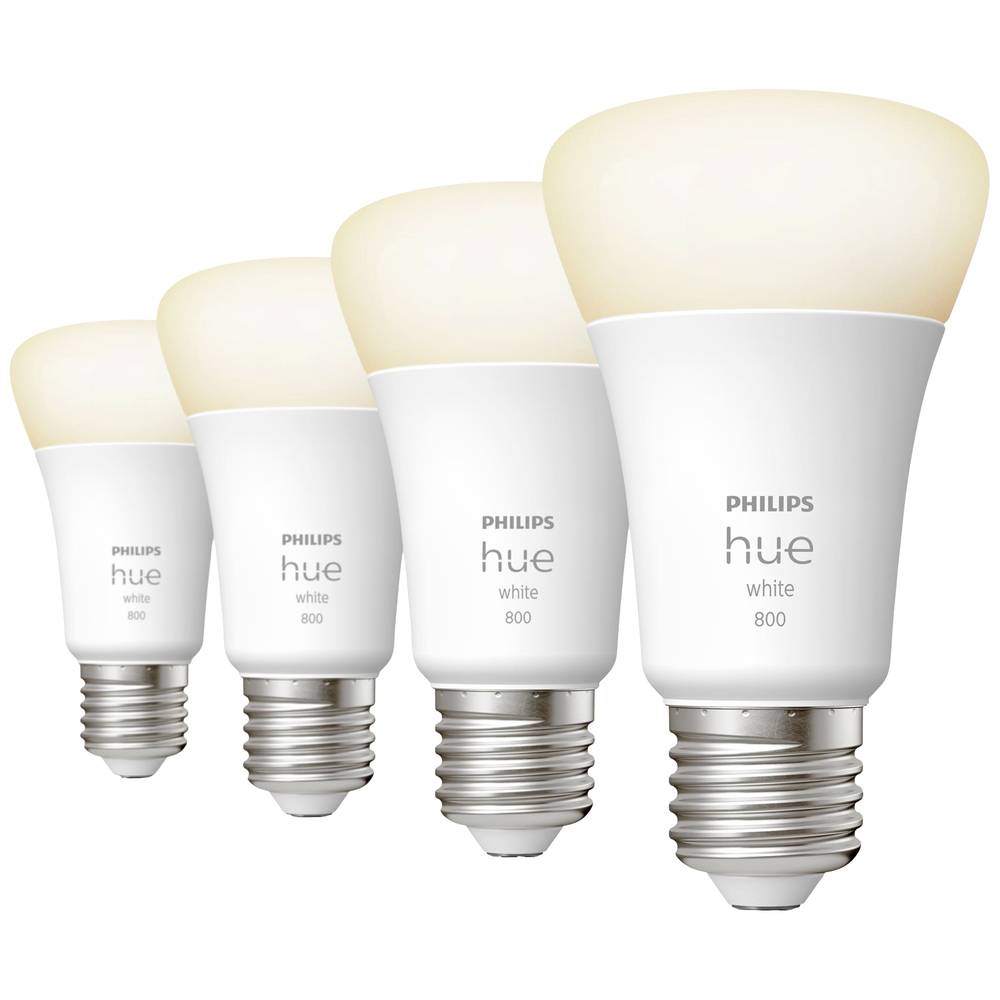 Philips Lighting Hue sada 4 LED žárovek 871951431914100 Energetická třída (EEK2021): F (A - G) Hue White E27 Viererpack