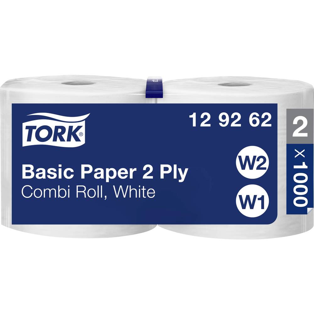 TORK Standardní papírové utěrky, kombinovaná role bílá W1/2 129262 Počet: 2000 ks