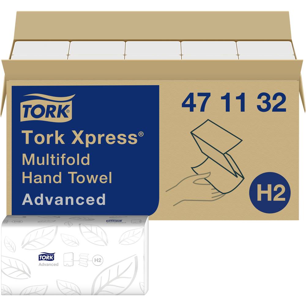 TORK 471132 papírové utěrky, skládané (d x š) 23.4 cm x 21.3 cm bílá 1 ks